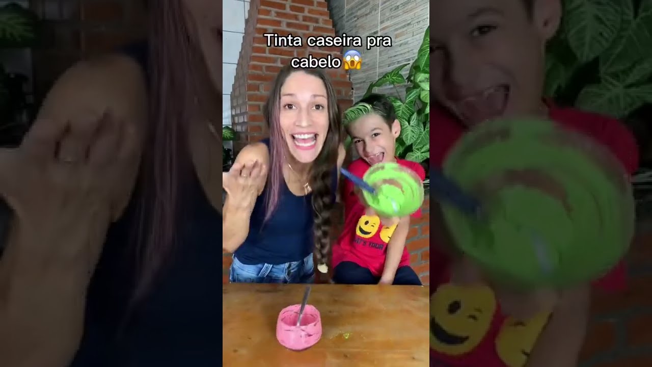 Fiz uma tinta caseira para cabelo😱 #shorts