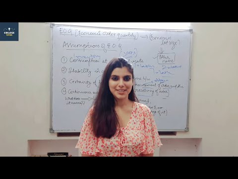 Economic order quantity | EOQ | Production Management | Class 11