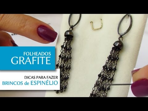 Como Fazer Brincos Semijoia Folheado com Pedras