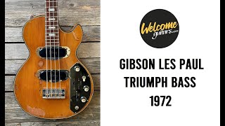 Video thumbnail for Gibson Les Paul Triumph Bass 1972 Walnut by WelcomeGuitars