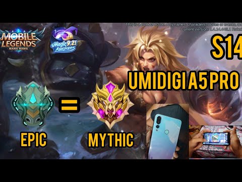mobile legend season 14  UMIDIGI A5 PRO MOBILE LEGEND TEST  epic rank