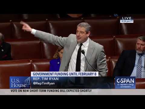 Congressman Tim Ryan Delivers House Floor Speech on the Government Shutdown
