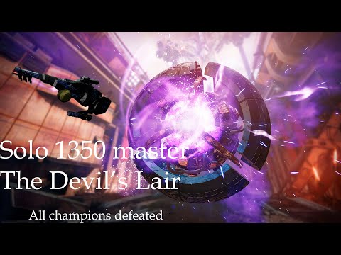 Solo 1350 Master Nightfall The Devil's Lair / Platinum(11 power under + the Queenbreaker)[Destiny 2]