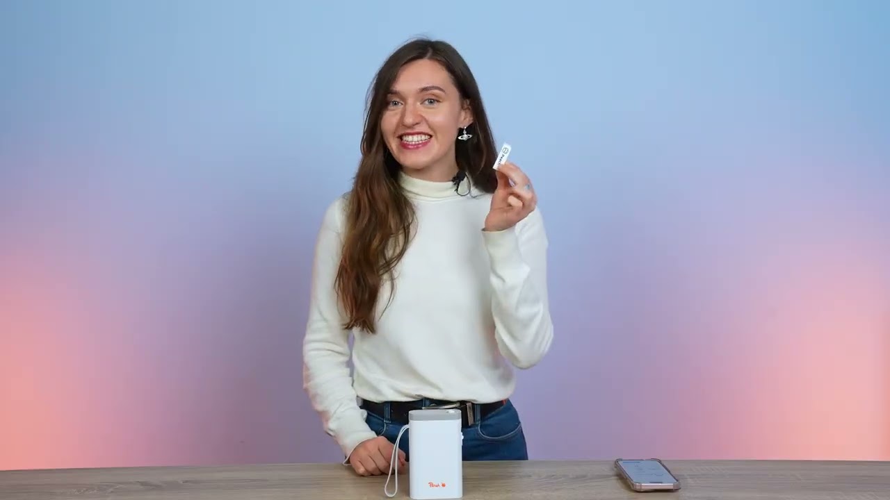 Peach Etikettendrucker LabelPrinter PE110 Blau