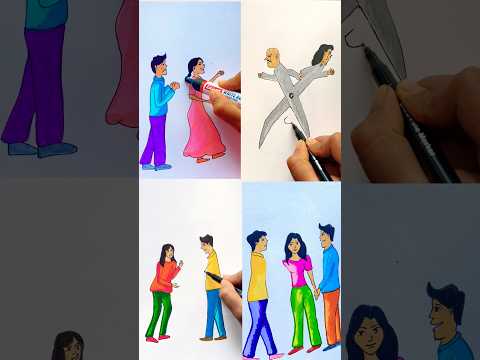 My 4 famous artworks. Which one best? #shorts #art #craft #drawing