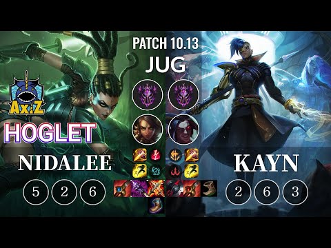AXIZ Hoglet Nidalee vs Kayn Jungle - KR Patch 10.13