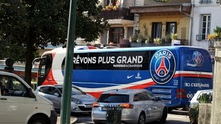 preview picture of video 'PSG: départ délicat du bus à Aix-les-Bains'