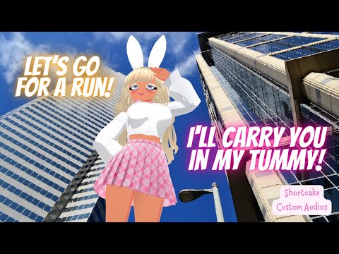 PART 6: Swallowed by Rabbit Girl and Taken on a Run! ASMR Roleplay 🐰[wholesome vore] [sloshing]🏙️
