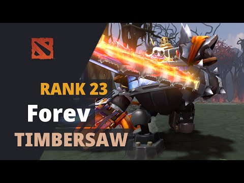 Forev (Rank 23) plays Timbersaw Dota 2 Full Game