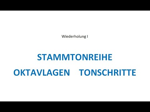 Musiktheorie 1: Oktavlagen und Tonschritte
