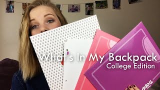 Whats Inside My Backpack | College Edition 2015
