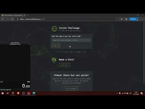 Hack The Box - Hacking The Invite Speedrun - 1:18.73 (WR?)