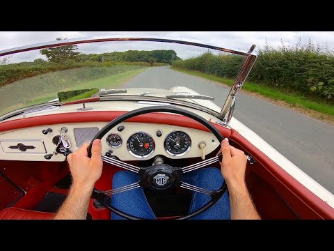 1957 MGA 1500 MK1 Roadster 5 Speed Manual - POV Test Drive & Walk-around | Fully Restored