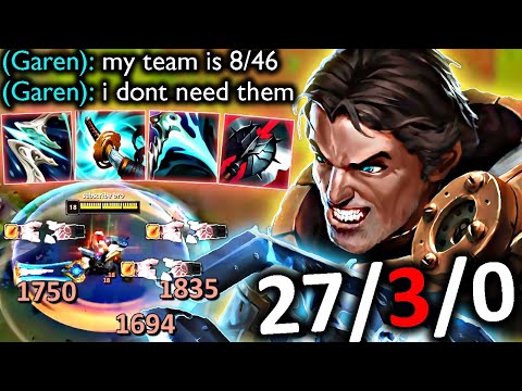 THIS FULL CRIT GAREN CAN SOLO CARRY (A LITERALL 1v5, NO ASSISTS)