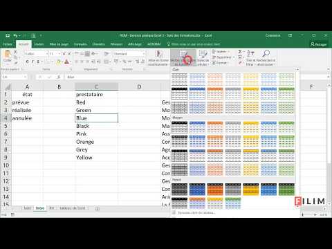 FILIM   Exercice pratique Excel fonctions avancées - Tableau de bord formation