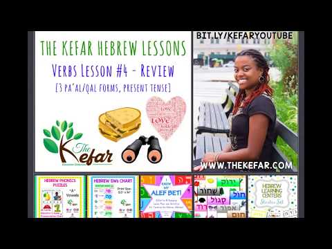 Learn Hebrew Verbs Lesson #4 - Paal Present Tense - Review