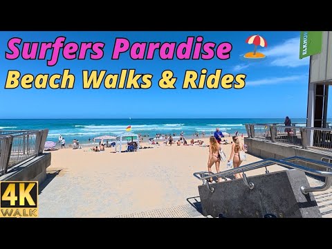 Hot Beach Days 🏖️ Gold Coast Surfers Paradise - 4k Walking Tour