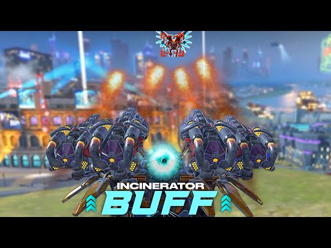 Incinerator Get EXPLOSION Buff… Bagliore Incinerator CRUSHING P2W Robots | War Robots