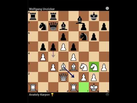 A Nimzo style positional brilliancy. Anatoly Karpov vs Wolfgang Unzicker