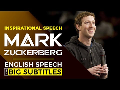 Mark Zuckerberg Inspirational speech | With BIG SUBTITLES | Learn English