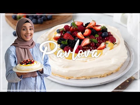 PAVLOVA MED LEMON CURD-GRÄDDE | God & enkel marängtårta!