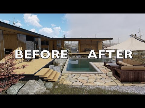 LUMION 8 BEFORE/AFTER Render Tutorial Modern House#8