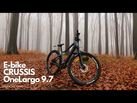 E-bike CRUSSIS OneLargo 9.7 BAFANG M500 ride in the forest