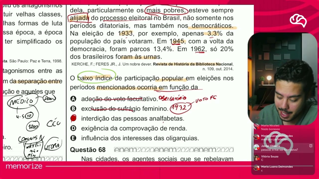 Resolução em Vídeo — Questão 67 ENEM 2020 PPL