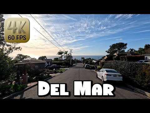 Driving Around Beautiful Del Mar, California in 4k Video