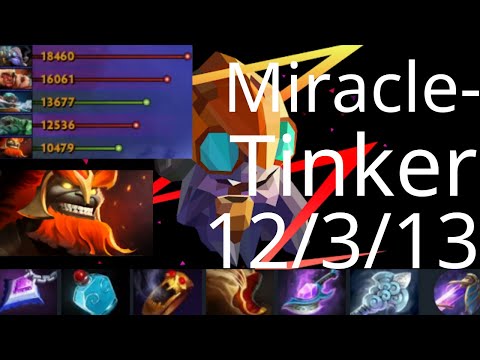 Miracle- Tinker vs Mars, Gyrocopter, Silencer - night after losing to NAVI - Dota2