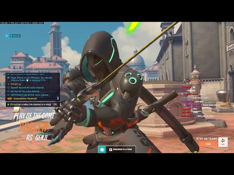 THIS GENJI IS REALLY FAST! NECROS BEST GENJI IN THE WORLD - POTG! 18K DMG! OVERWATCH 2 SEASON 2