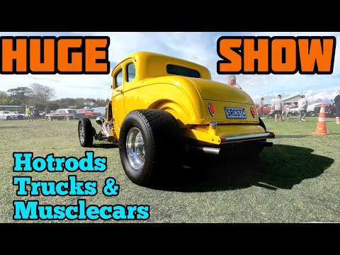 [4K] Biggest Sunday meet EVER!! The 2022 Mangawhai Classic Car & Bike Show is a jump into the past!