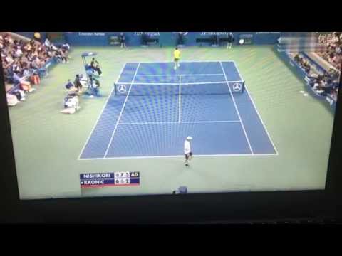 錦織圭 Kei Nishikori vs Milos Raonic US open 2014 quarter-final highlights part 1