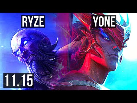 RYZE vs YONE (MID) | 4/0/4, 1.2M mastery, 500+ games | KR Diamond | v11.15