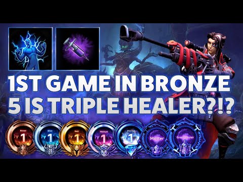 Ana Nanoboost - FIRST GAME IN BRONZE 5 IS TRIPLE HEALER?!? - Bronze 2 Grandmaster S2 2023
