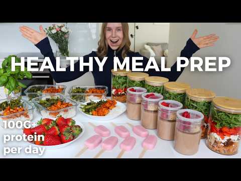 Healthy & High protein Meal Prep | healthy popsicles, overnight oats, salmon bowls… | 100G+ protein