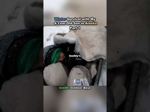 Winter Survival With 4 yr Old in Alaska!! Part 1(Credit: @OutdoorBoys)