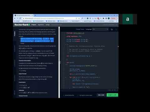 Hackerrank String Construction
