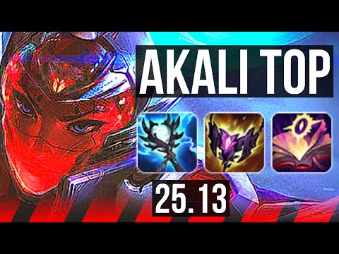 AKALI vs KLED (TOP) | 6 solo kills, 12/3/8, Dominating | VN Challenger | 25.13
