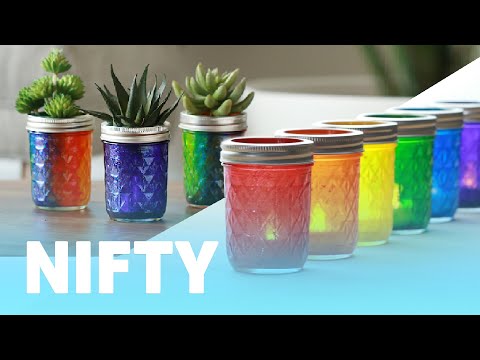 Rainbow Mason Jars