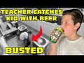 Kid Caught Drinking Beer On School S Security Camera बच्चा बीयर पीता ह�