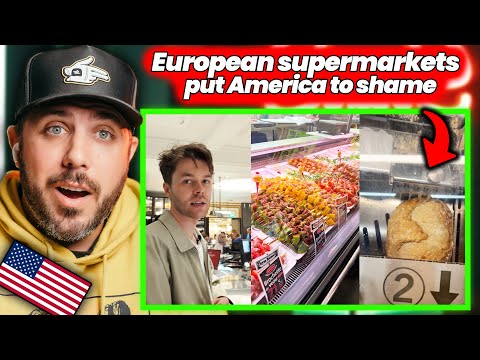 These Euro SUPERMARKETS Hurt my BRAIN....American Reacts