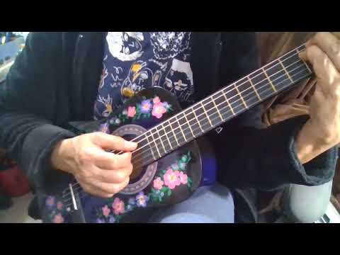 FLORAL HAND-PAINTED DARK PURPLE CLASSICAL GUITAR 30" image 26