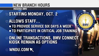 Indiana BMV changing operation hours