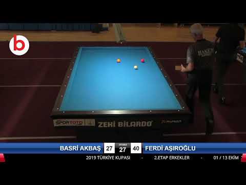 BASRİ AKBAŞ & FERDİ AŞIROĞLU Bilardo Maçı - 2019 TÜRKİYE KUPASI 2.ETAP ERKEKLER-4.TUR