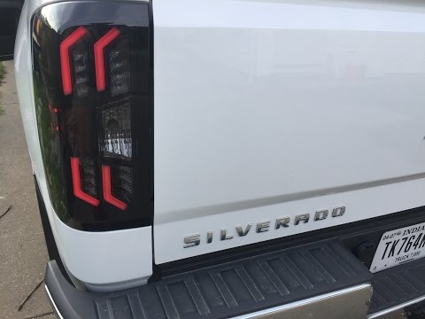 Winjet LED Smoked Taillights for the 2014-2015 Chevrolet Silverado