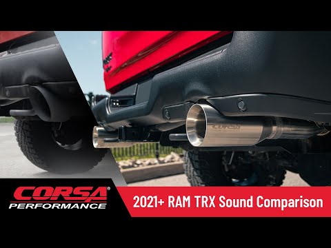 CORSA® Performance 2021-23 Dodge RAM® TRX 6.2L V8 Exhaust Systems (Cat-Back, Baja, & Double X-Pipe.
