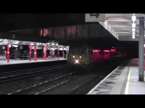 Class 86/90 action on the liners at Lancaster, 17th January 2014