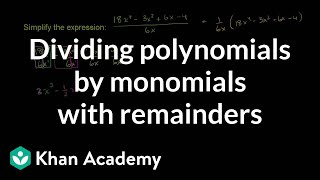 Polynomial divided by monomial