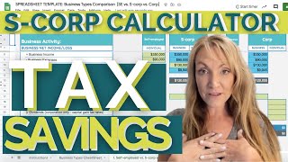 S-Corporation Tax Calculator [Spreadsheet]--When & How the S-corp Can SAVE TAXES vs. Sole-Proprietor